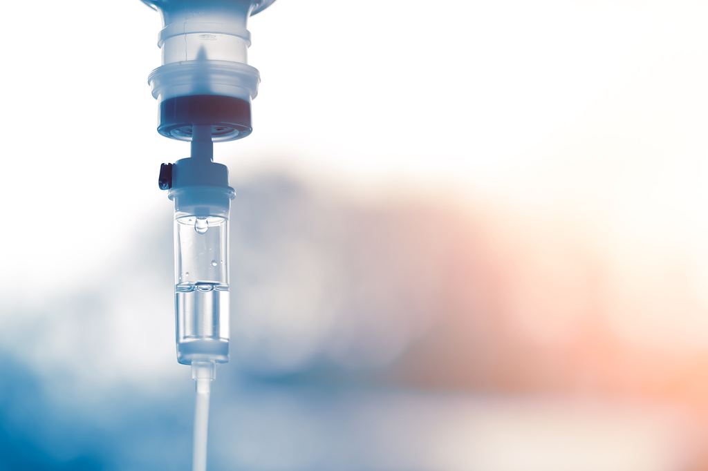 IV drip chamber representing IV hydration and wellness